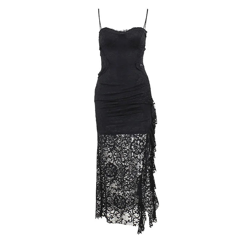 Gothic Classic Lace Cover Ups Women Mesh Crop Top See Through Sexy Flare Sleeve Blouse Y2k Black Rave Outfit Festival