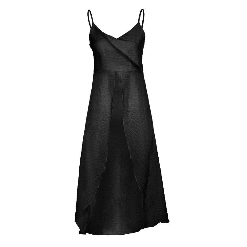 Beach Style Solid Long Camis Tops Holiday Slash Neck Sleeveless Tank Tops Women Summer Fashion Streetwear Tanks