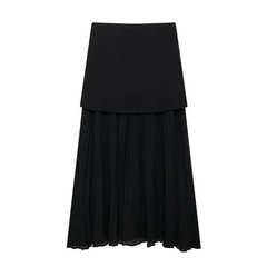 Autumn New Women's Clothing Style Slimming Asymmetric Design Knitted Coat Small Folded Splicing Skirt Set