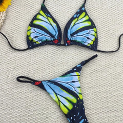 New Arrival Rope Bikini Women Butterfly Split Swimsuit Sexy thong