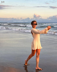 Stripe Knitted Slim Fitting Short Dress Sexy Flare Long Sleeve Backless Beach Dress Solid Color Casual Chic Vacation Robes Femme