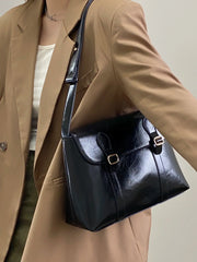 Vintage Women's Shoulder Bag Large Capacity Ladies Tote Purse Handbags Pu Leather Female Messenger Bags College Girls Book Bag