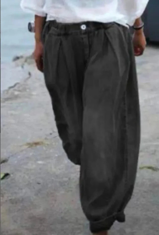 Pbong  Wish Bestselling Women's Jeans Lantern Long Pants Imitation Denim Female Model Fashionable Comfortable Casual Trousers