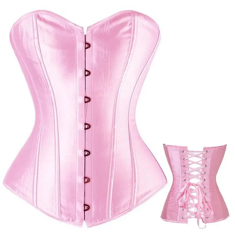 Sexy Lace Up Boned Gothic Corset Plus Size Body Shaper Clothing Women Steampunk Shapewear Bodysuit Waist Trainer Clothes Corsets