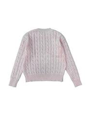 New autumn and winter women's round neck long sleeved twisted rope knitted sweater