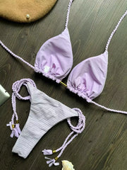 women's braided rope bikini suit, brazilian swimsuit, beach bikini, sexy strap,