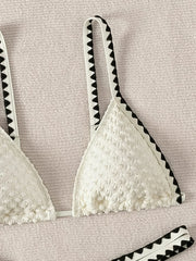 Triangle Bikini Set Strappy Swimsuit Women Solid Swimwear Female Sexy Bathers Bathing Swimming Swim Suit Beachwear