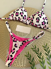 brazilian bikini women suit, beach fashion, sexy thong swimsuit, cute cherry print