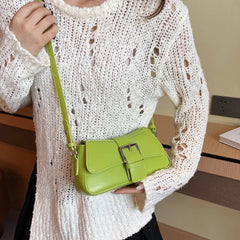 Solid color Leather Crossbody Bags For Women Luxury Designer Underarm Shoulder Bag Trend Fashion Lady Handbags and Purses
