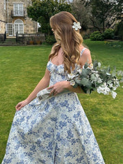 A Line Floral Printing Dress Midi Sexy Dress Prom Club Night Dresses Summer Bodycon Women Party Dress Dress Elegant