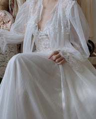 Autumn White Fairy Vintage Sweet Dress Women Mesh Lace Sexy Casual Korean Dress Female Patchwork Designer Princess Dresses