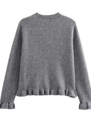 2025 New Women's European & American French Design Sweaters Female Elegant Simple Layered Decoration Versatile Knitted Cardigans