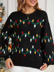Pbong  Autumn Winter Pullover Black Sweater Colorful Sweet Pullover Loose Christmas Knit Sweaters Knitted Sweater Women Jumpers Tops