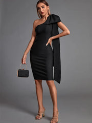 Bandage Dress New Women's Black Bodycon Dress Elegant Sexy Evening Club Party Dress High Quality Summer Fashion