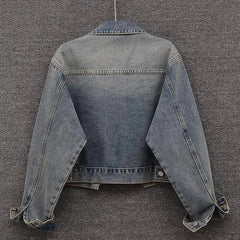 Women's Cowboy Coat 2025 Spring Autumn Fashion Short Loose Ladies Top Versatile Large Pocket Korean Version Female Denim Jacket