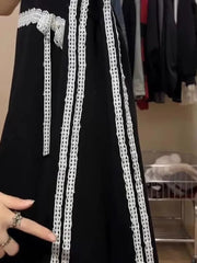 American Vintage Fashion Popular Patchwork Lace Appliques Coats Y2k Aesthetic Punk All Match Cardigan Streetwear Loose Clothing
