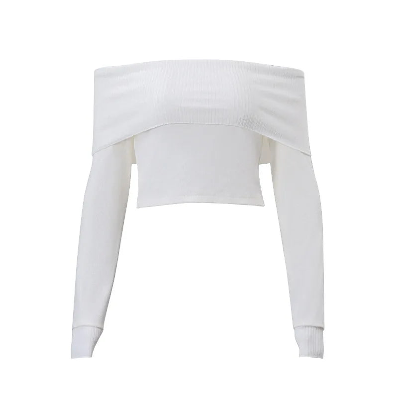 Knitted Sweater Women Rib Splice Long Sleeve Slim Pullover Female Autumn Winter Street Casual Knitwear Sweaters Woman