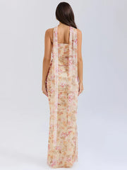 Sexy Two Pieces Sets For Women Strapless Off-shoulder Sleeveless Tops And Elegant High Waist Long Skirt Two Pieces Sets