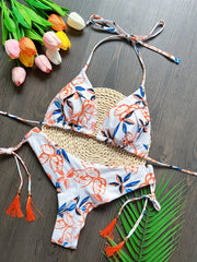 New Printed Split Bikini Swimsuit Sexy Triangle Women Swimsuit Swimsuit