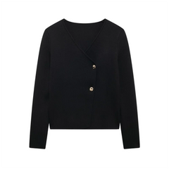 Autumn New Women's Clothing Style Slimming Asymmetric Design Knitted Coat Small Folded Splicing Skirt Set