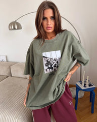 New Streetwear Y2K Distressed Women T-shirt Fashion O Neck Short Sleeve Digital Print Top Cotton Blend Loose Summer Tee