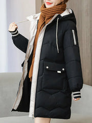 Winter Women Jacket Coats Long Parkas Female Down Cotton Hooded Overcoat Thick Warm Jackets Windproof Casual Student Coat