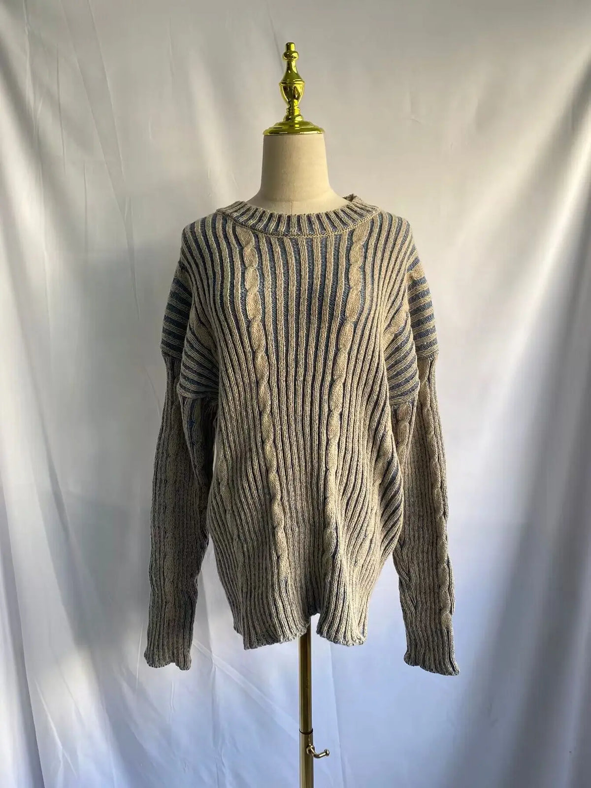 American Vintage Pullovers for Women Long Sleeve Design Aesthetics Streetwear Lazy Style Sweaters Y2k Casual Loose Clothing