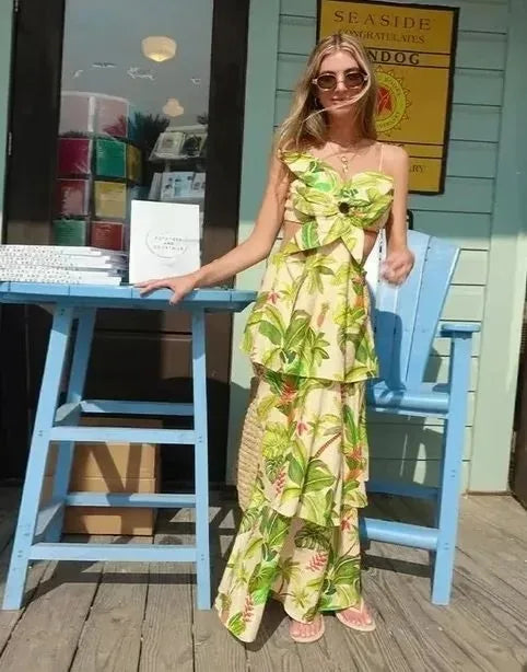 2025 Summer New Flower Shape Hollow Out Slip Dress Loose A-line Backless White Vacation Women Dress Beach Party Female Clothing