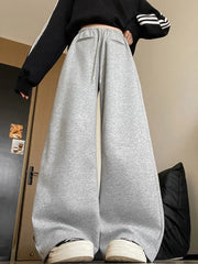 Streetwear Y2K Women Sweatpants Vintage Loose Hip Hop Design Pant Casual Fall Winter High Waist American Retro Bf Trousers