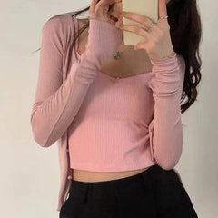 Summer Cotton Casual Knitted Women Tank Top Sexy Spaghetti Strap Lace Up Streetwear Slim Cute Crop Tops Cami