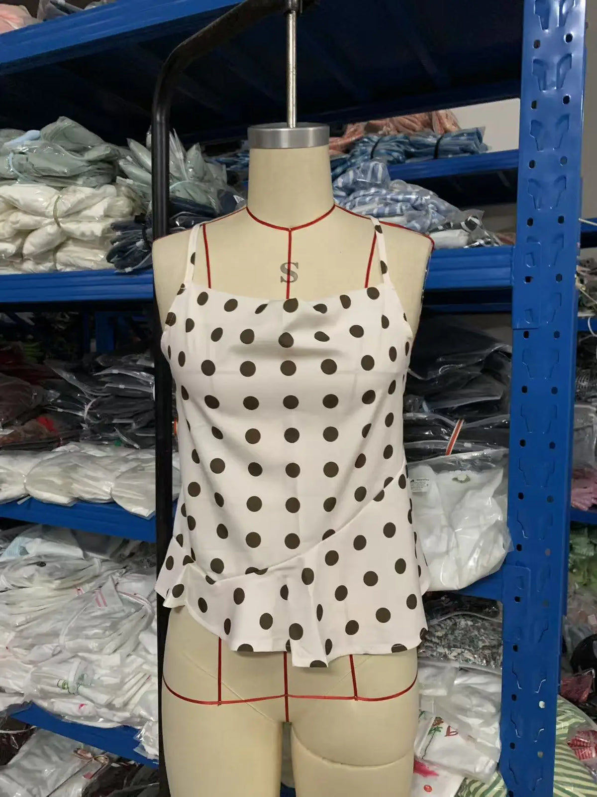 Fashion Polka Dot Print Camisole 2025 New Backless Lace-up Beige Sexy Summer Tank Chic Ruffle Patchwork Slim Top Vest For Women