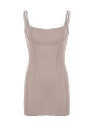 Skin Strap Stitched Skinny Corset Sexy Dress