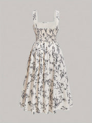 Elegant Sleeveless Plus Size Floral Print A-line Dress - Women's Clothing for Spring & Summer