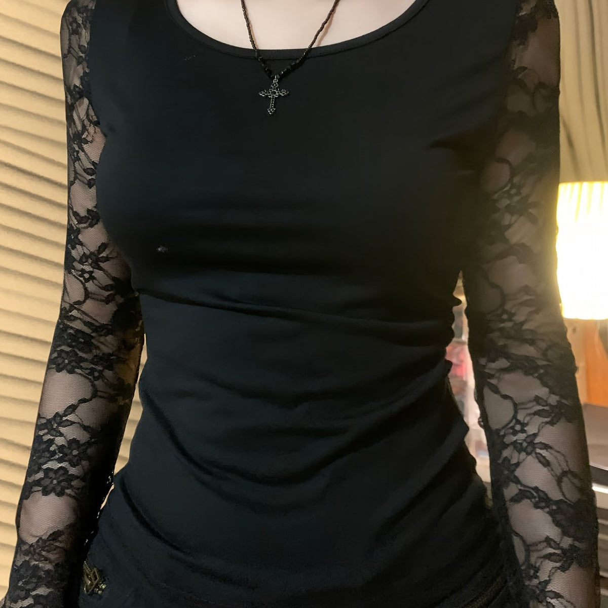 95% Polyester Backless Long Sleeve Women'S Y2K Style Backless Long Sleeve T-Shirt, 95% Polyester 5% Elastane, Crew Neck, Knit Fabric, Solid Color, Regular Length, Spring/Fall Fashion Top