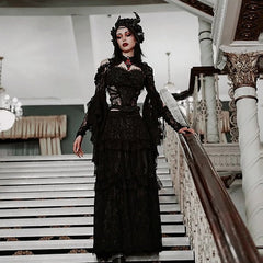 Goth Girl Gothic Lolita Sexy Y2K Year 2000 Masquerade Shawls Women's Costume Vintage Cosplay Party / Evening Shawl Masquerade