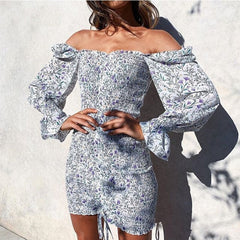 Spring New Women Floral Print Sashes Shirt Dress Beach Women's Loose Short Boho Mini Dress Girls Party Solid Streetwear