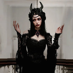 Goth Girl Gothic Lolita Sexy Y2K Year 2000 Masquerade Shawls Women's Costume Vintage Cosplay Party / Evening Shawl Masquerade
